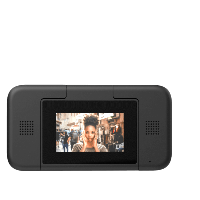 Pantalla trasera de la Yi Horizon VR180 Detalle de la pantalla trasera